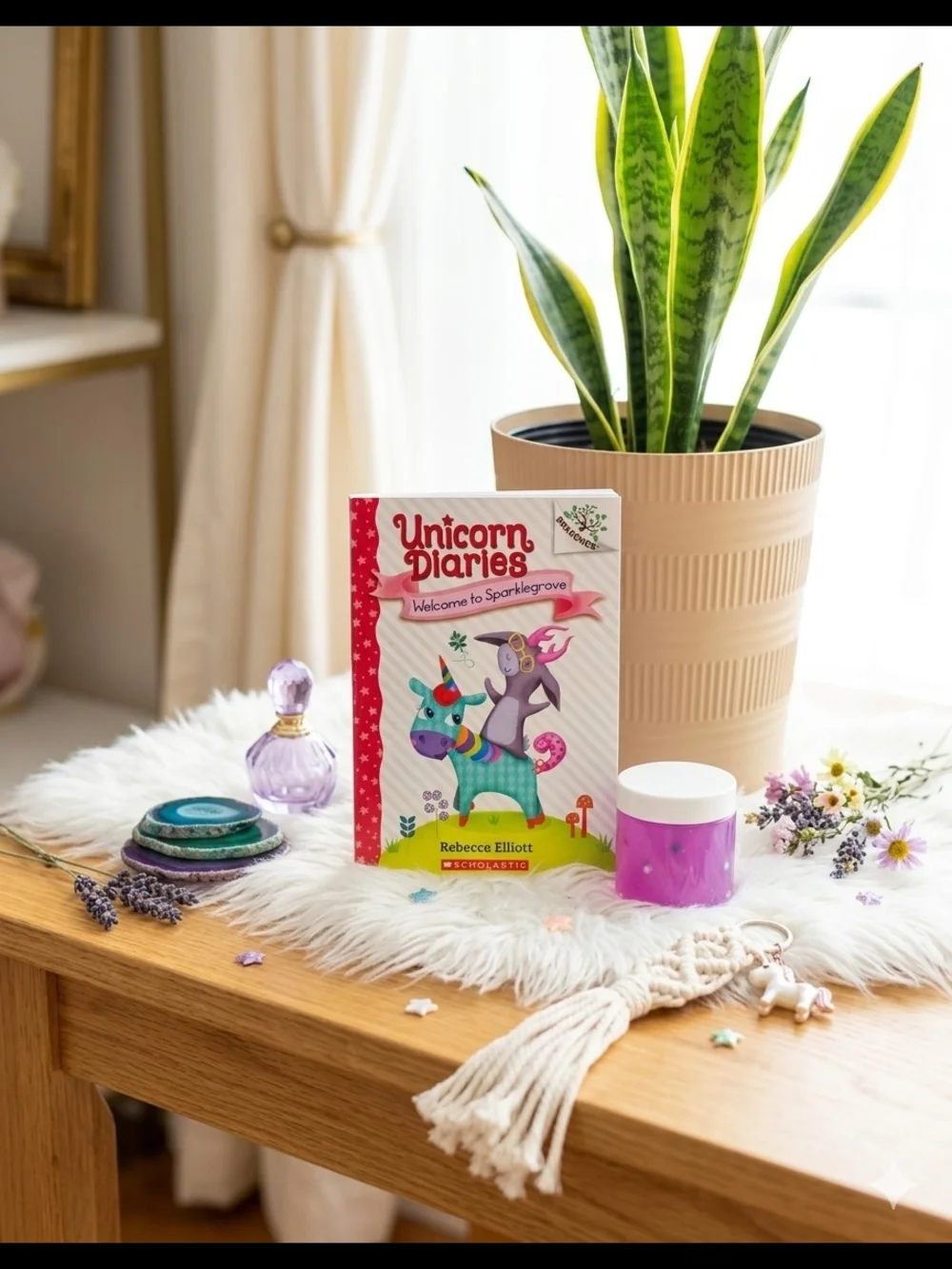 Unicorn Diaries Kids Book & Unicorn Sparkle Slime Set